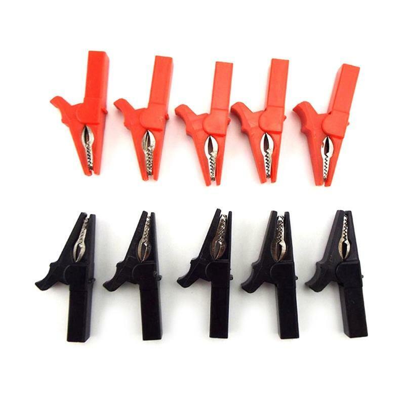 2Pcs Alligator Clip 55mm Crocodile Electrical Clamp Testing Probe Insulated Clip