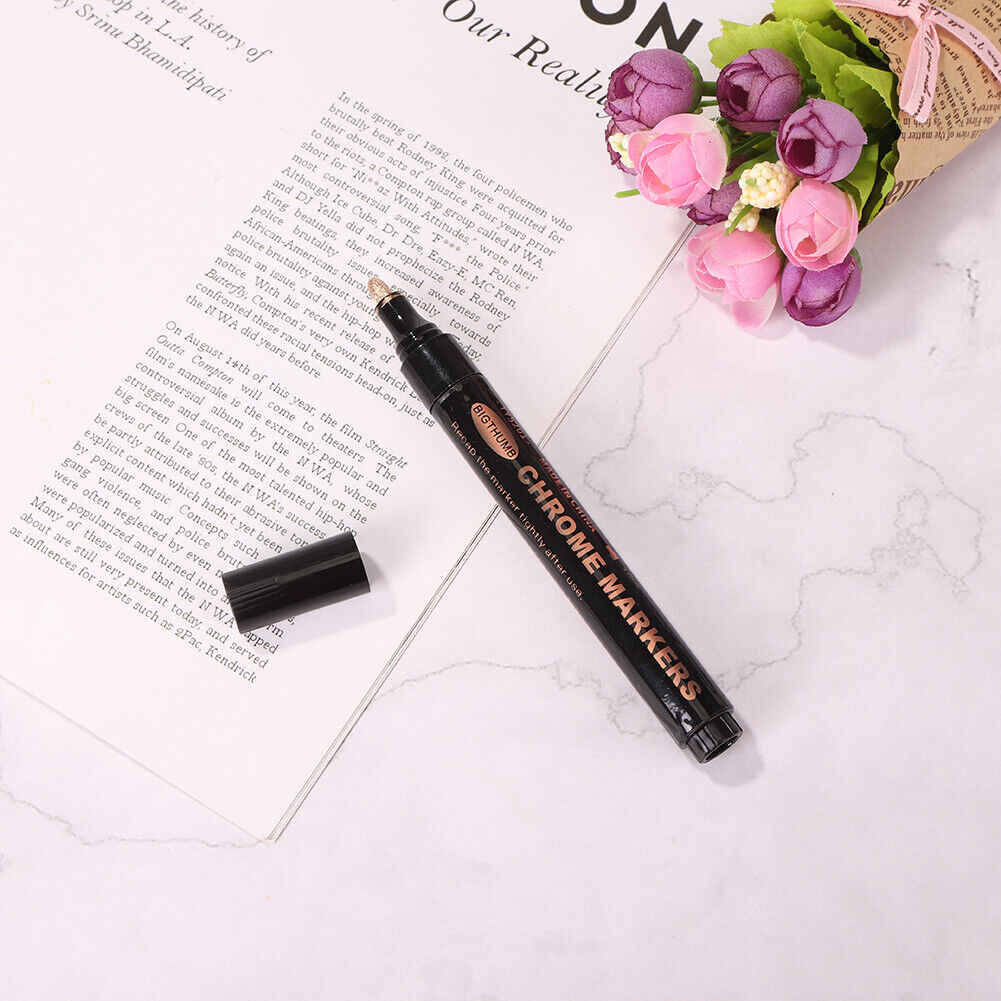Mirror Marker Pen DIY Paint Stationery Student Craftwork Pen (0.7mm Copper)