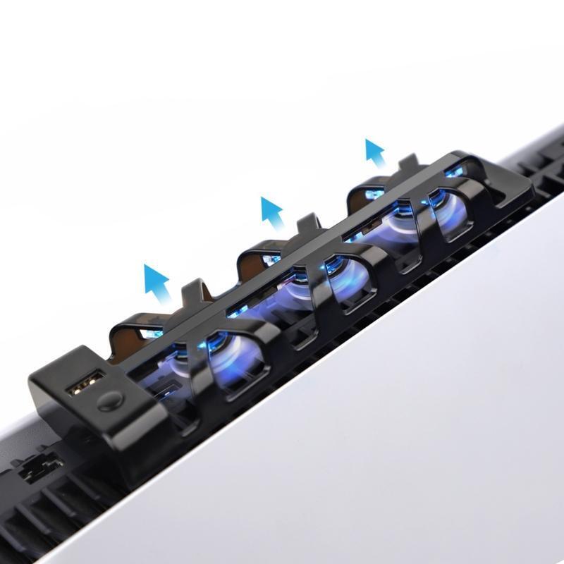3 Cooling Fans Cooler System with Gaming USB Cooler Suitable for PS5