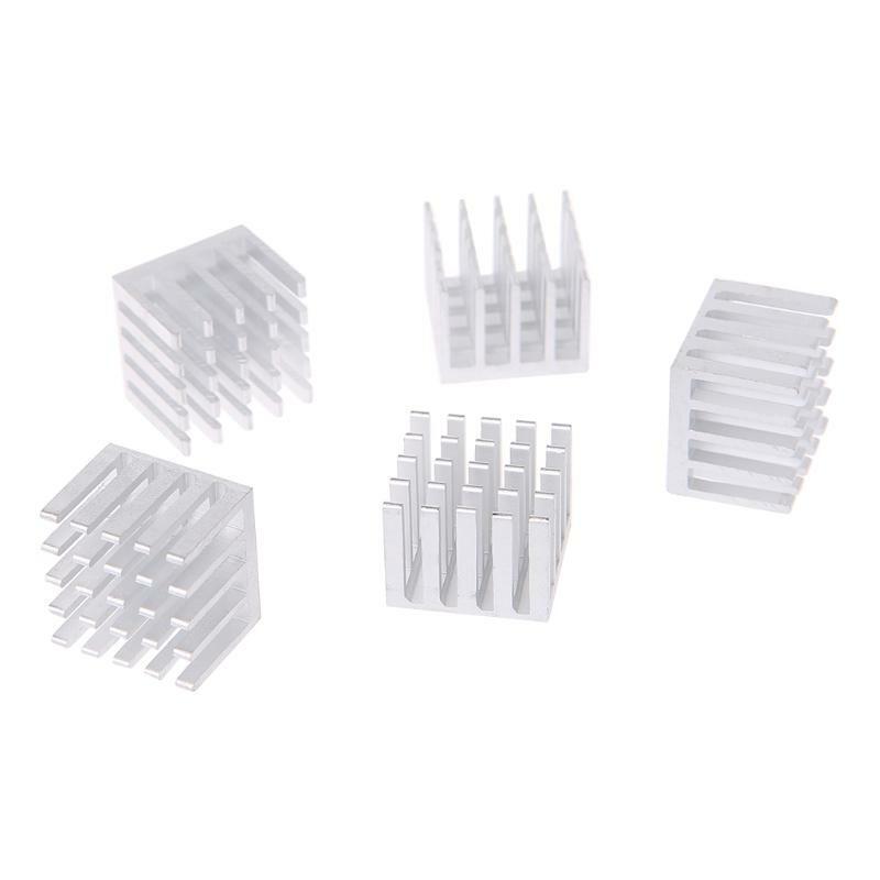 5 Pcs/Set 20*20*16mm Aluminum Heatsink Block Computer Electronic Chip Cooling