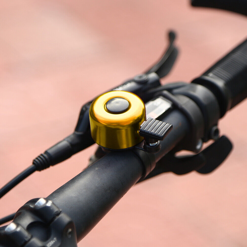 Bike Aluminum Alloy Mini Horn Bicycle Handlebar Alarm Ring Bell (Yellow)