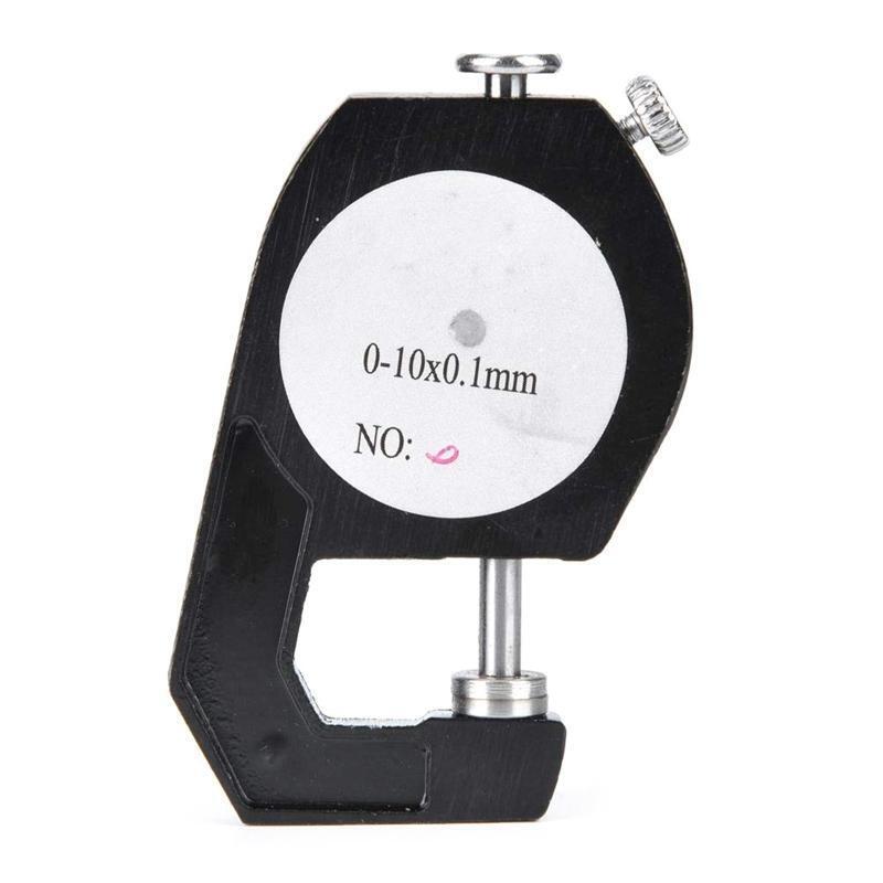 Upgraded 0~10mm Thickness Gauge Flat Head Thickness Tester Dial for Leather