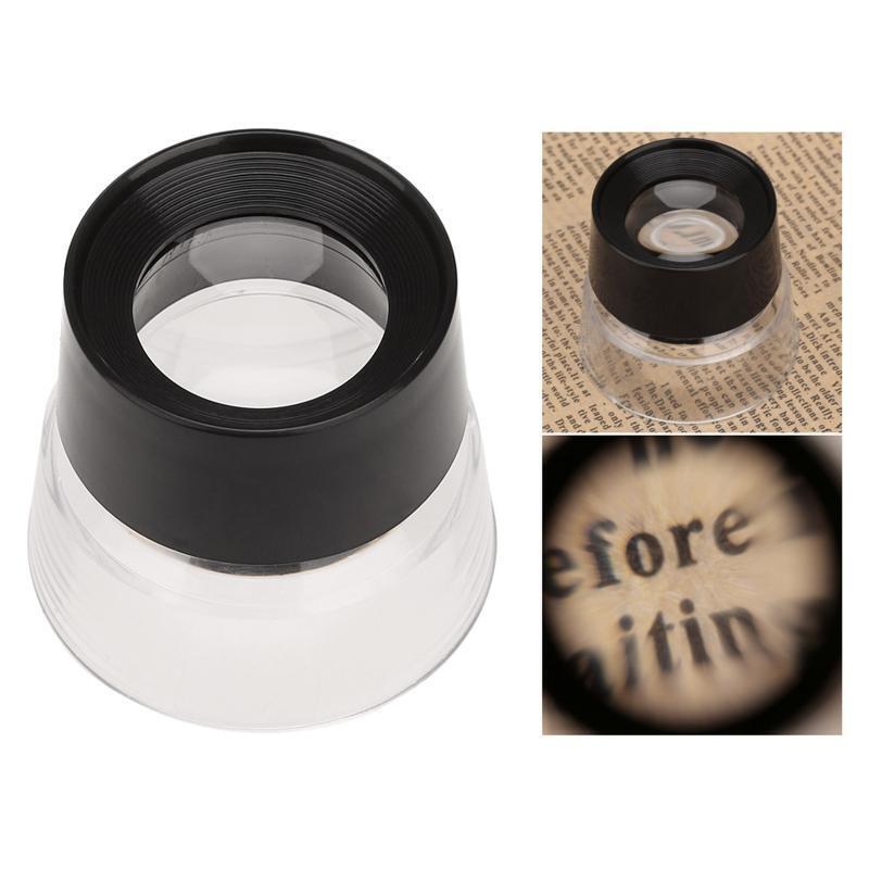 Portable 10X Stand Loupe Magnifier Desktop Magnifying Glass- Eye Loop Monocle-
