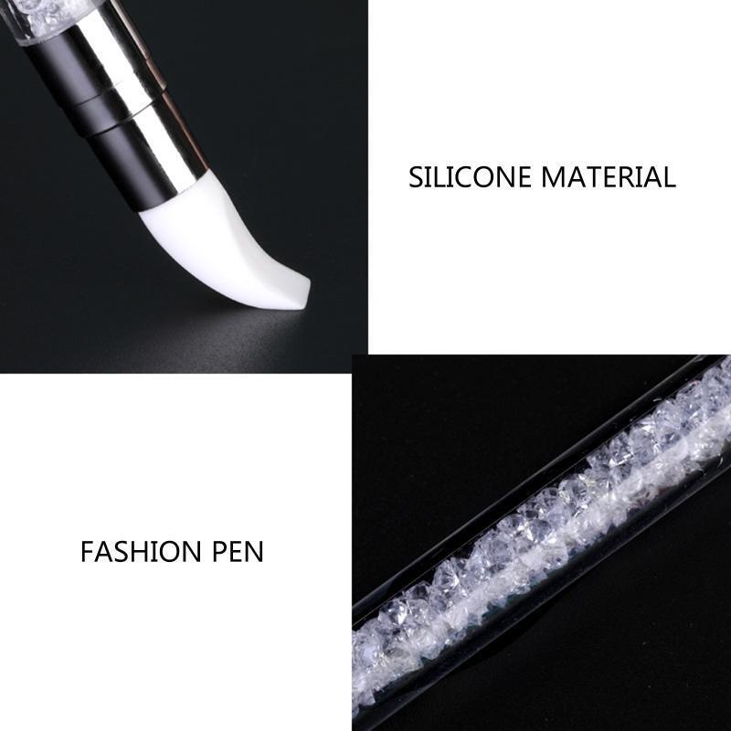 Dual Heads Silicone Nail Art Sculpture Pen  Nail Emboss Carving Pen Manicure