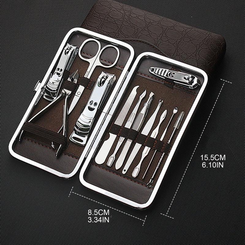 Manicure Set Pro Nail Clippers Kit Nail Care Tools Grooming Kit with Travel Case