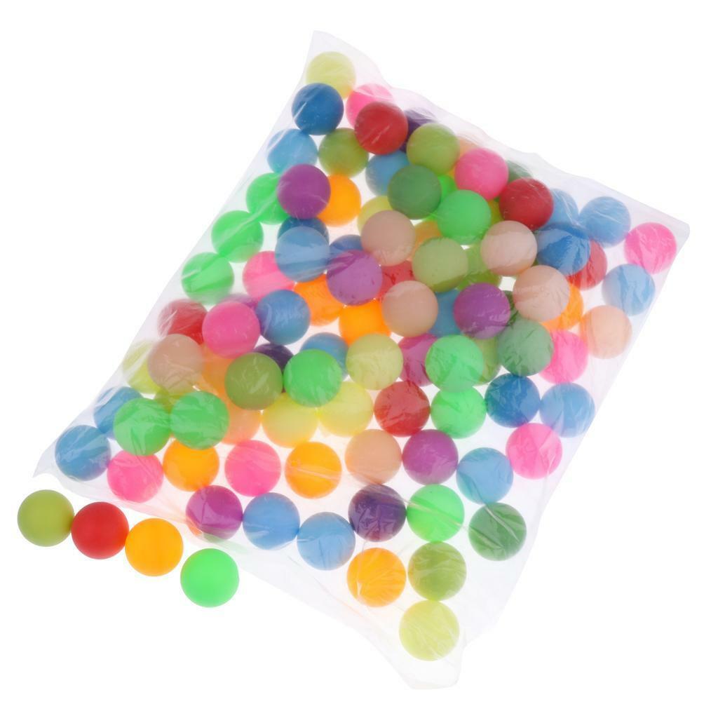 100Pcs/ Plastic 40mm Table Tennis  Pong Balls  Mixed Color