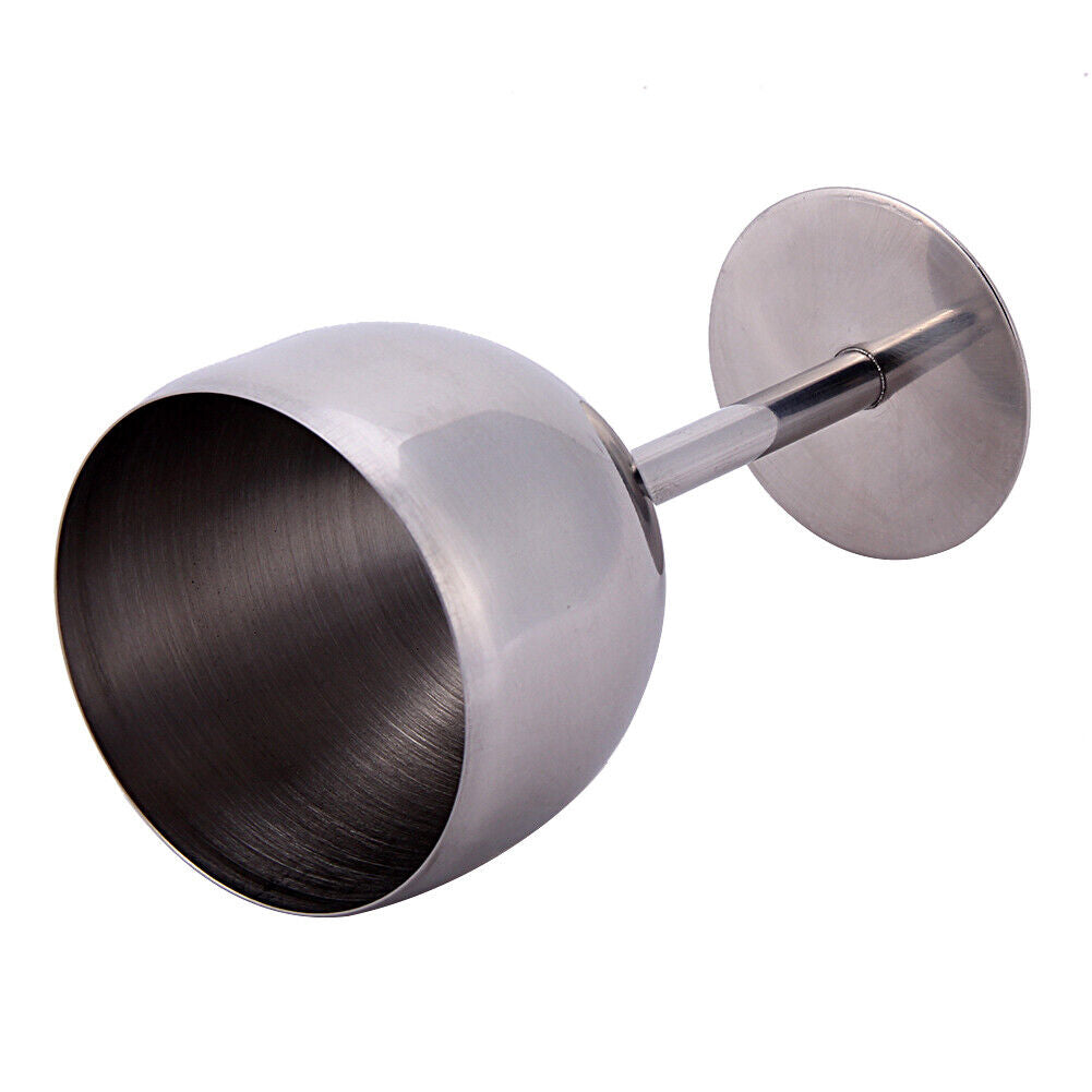 380ML High Quality Brilliant Stainless Steel Wine Glass Wine Tasting Goblet