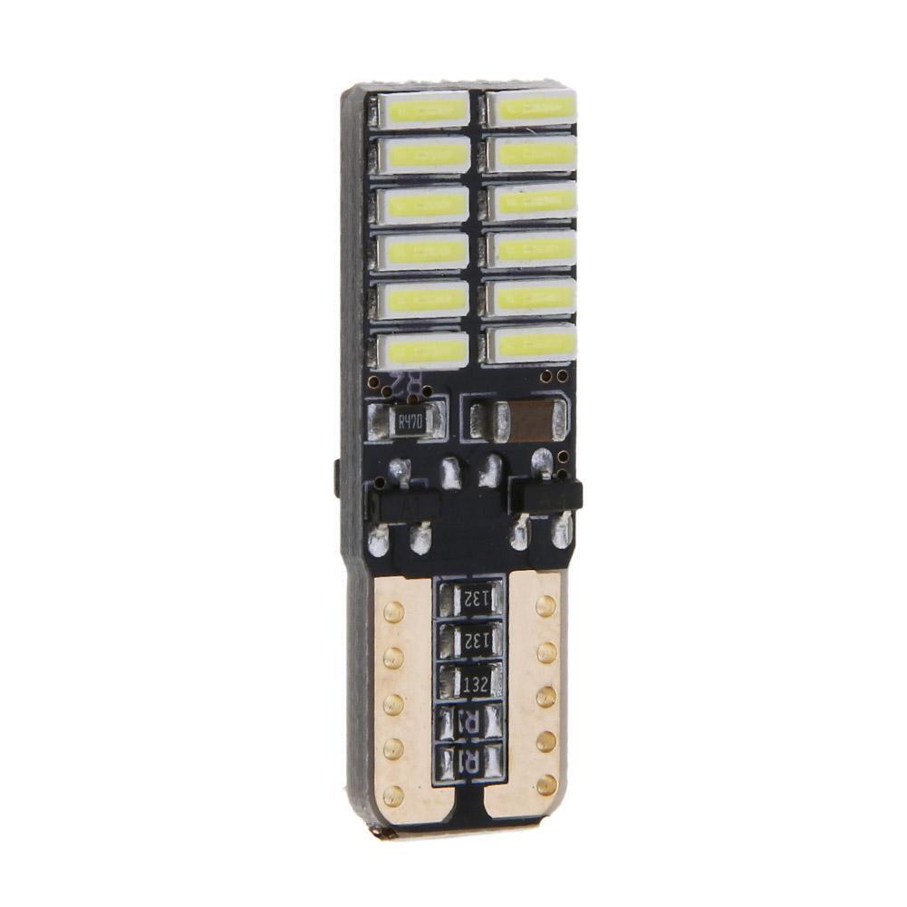 2pcs T10 4014 24 SMD LED Car Width Light License Plate Reading Lamp Bulbs