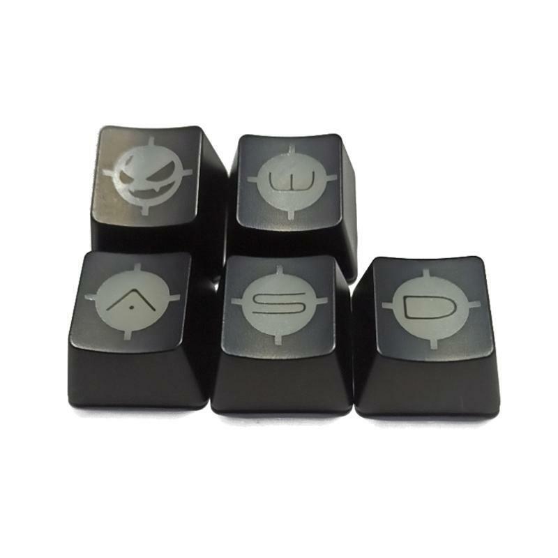 5Pcs ABS Mechanics Keyboard Keycap Small Devil keycaps ESC WASD Backlight KeyCap