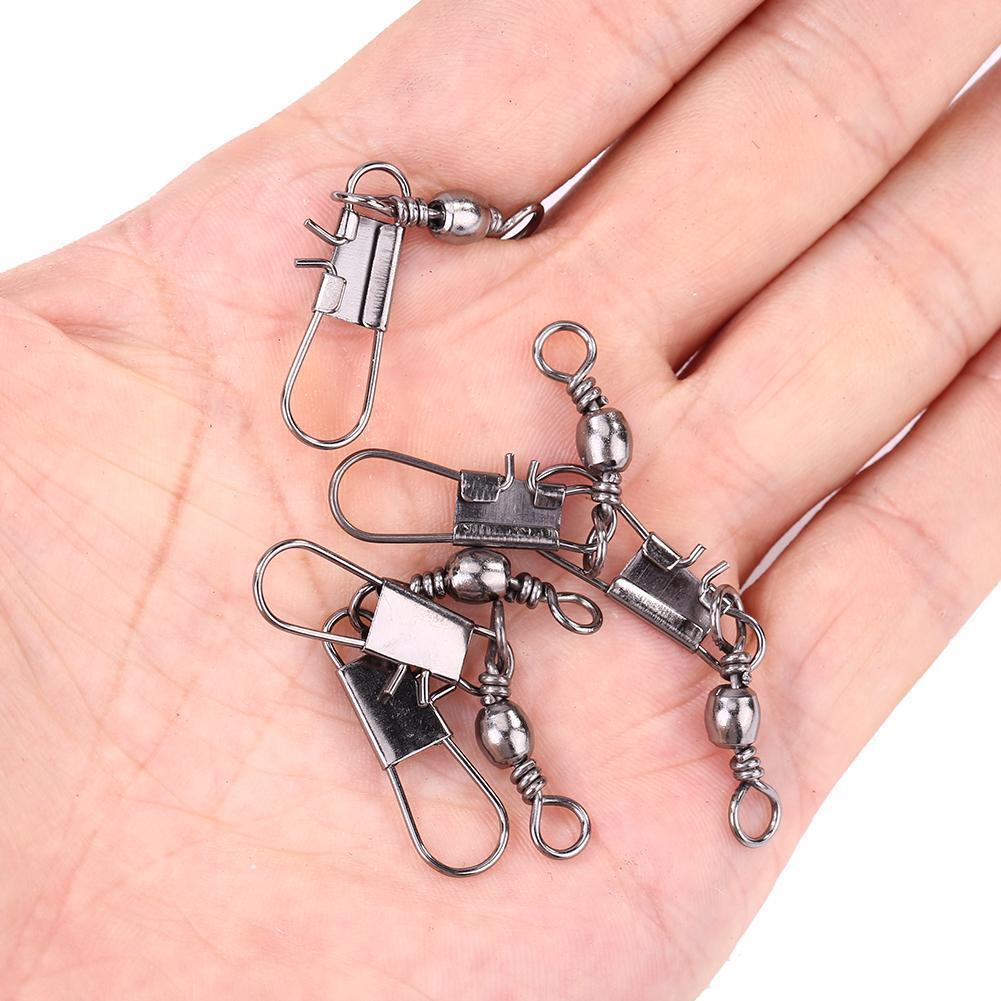 50pcs Fishing Connector Bowl Rotary Ring + B Pin Eight-character Ring (10)