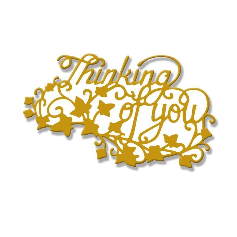 Thinking of You Metal Cutting Dies Stencil DIY Scrapbooking Album Paper Template