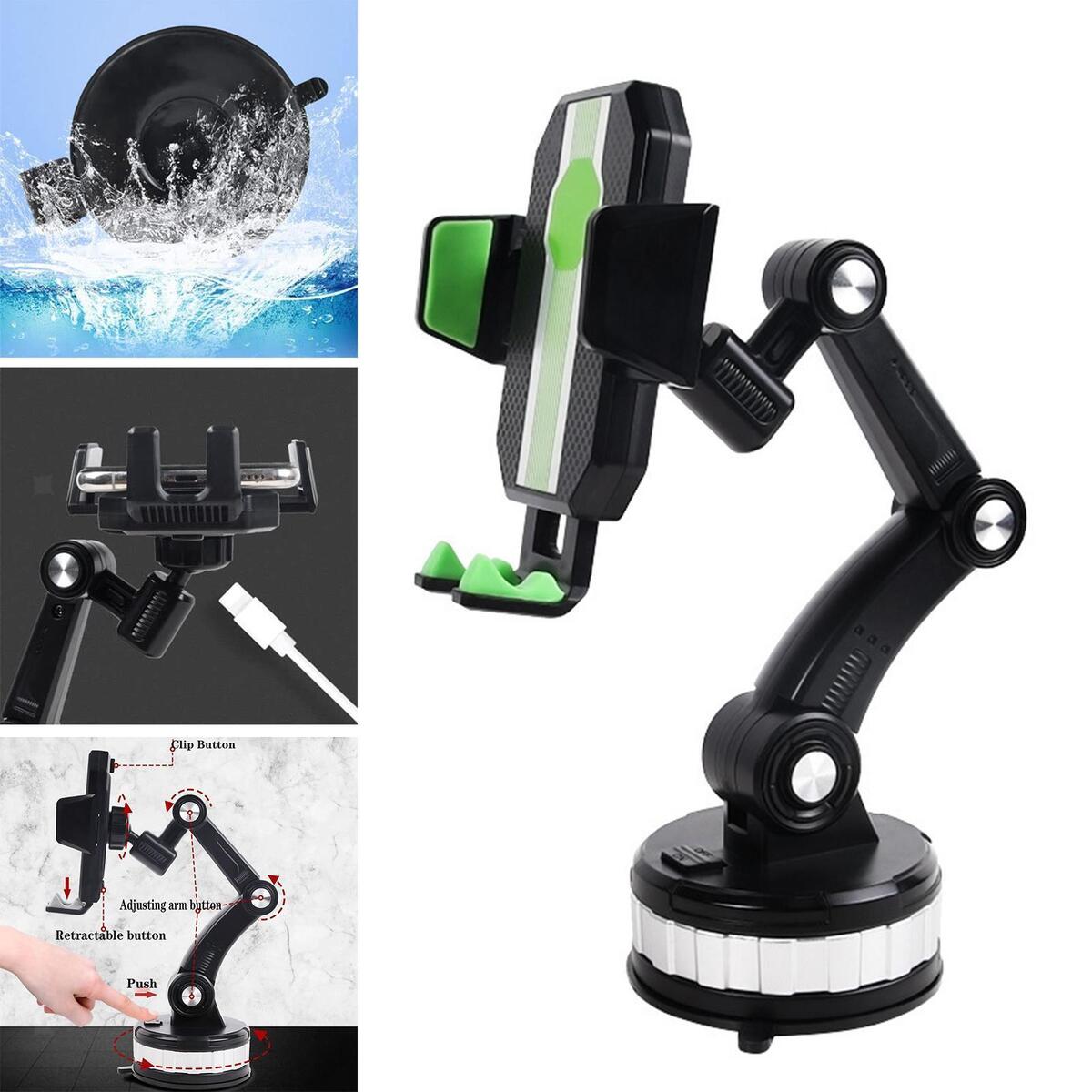 Universal Phone Holder for Car Dashboard Adjustable Suction Cup Desk Stand