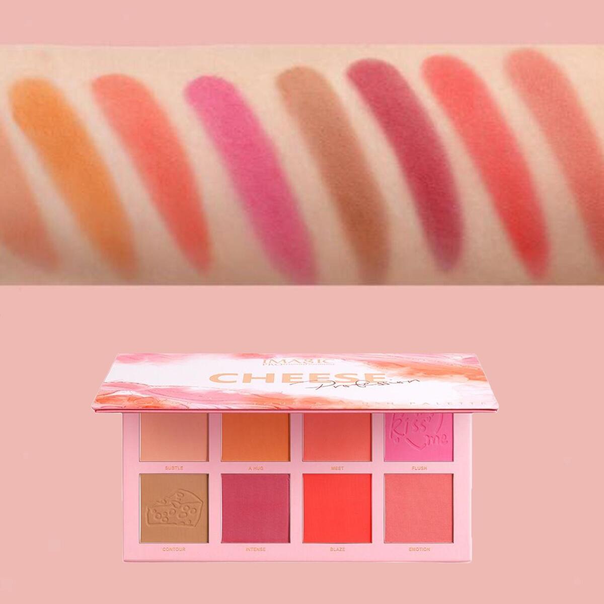 8 Colors Blush Palette Long Lasting Eyeshadow Blusher Conditioning Make Up