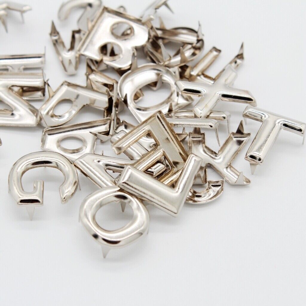 2 x 26 English Letter  Rivets Claw Studs for Bags Clothes Hats Decor