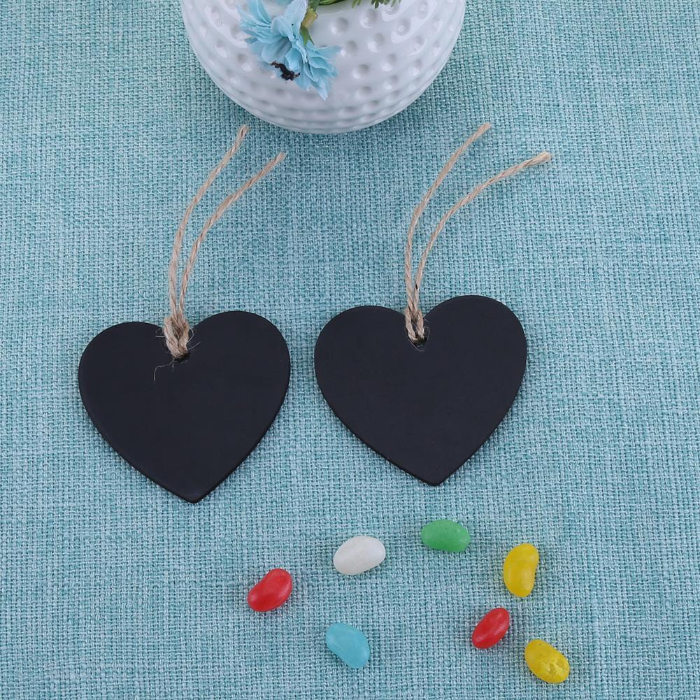 10pcs Mini Blackboard Pendant Wood DIY Double Side Home Furnishing Decor(1)