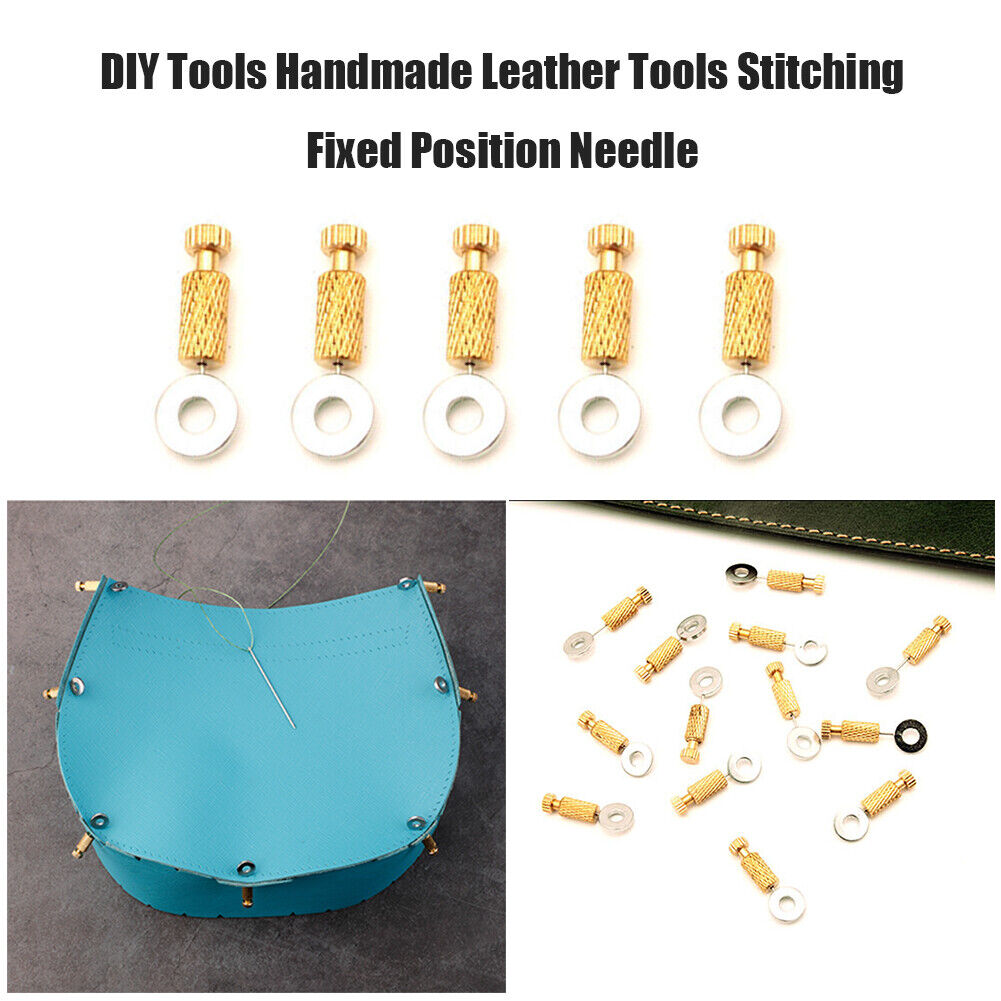 Leather Locking Suture Positioning Stitching Fixed Needle DIY Tool (B)