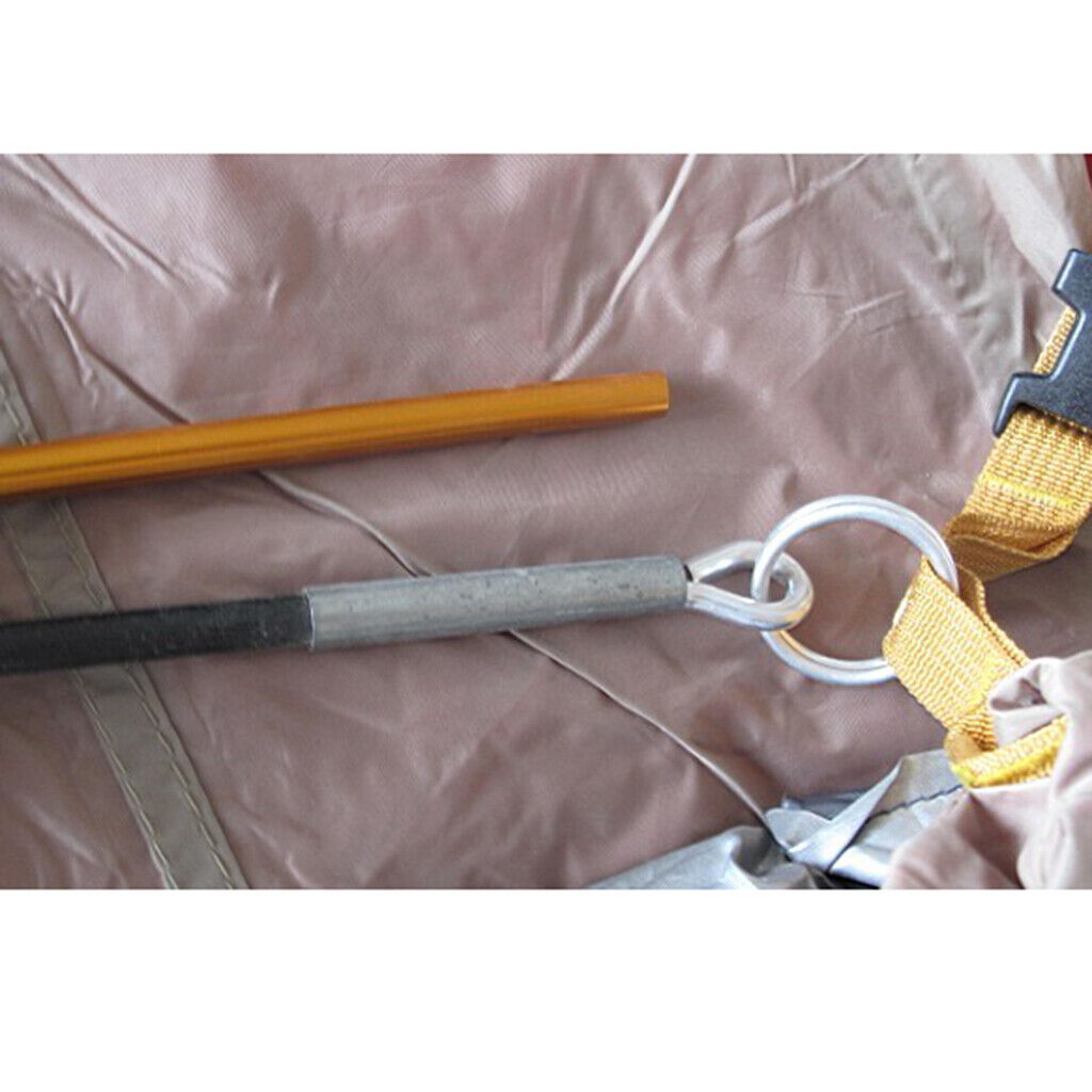2 Pieces Awning Tent Poles Rings with 2 Pins Fit for Outdoor Camping Hiking
