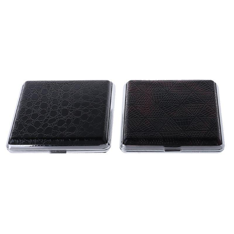 Leather Cigarette Case Personalized Creative 20 Sticks with Rubber Band Gift Box