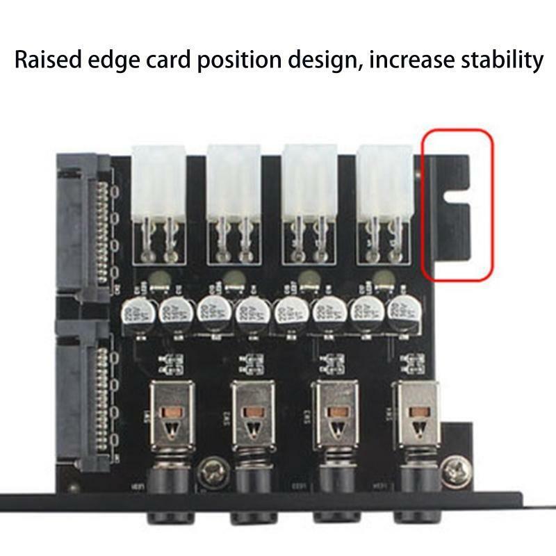 1Set Universal Computer hard disk rack Host PCI Expansion Card Slot Rack Black