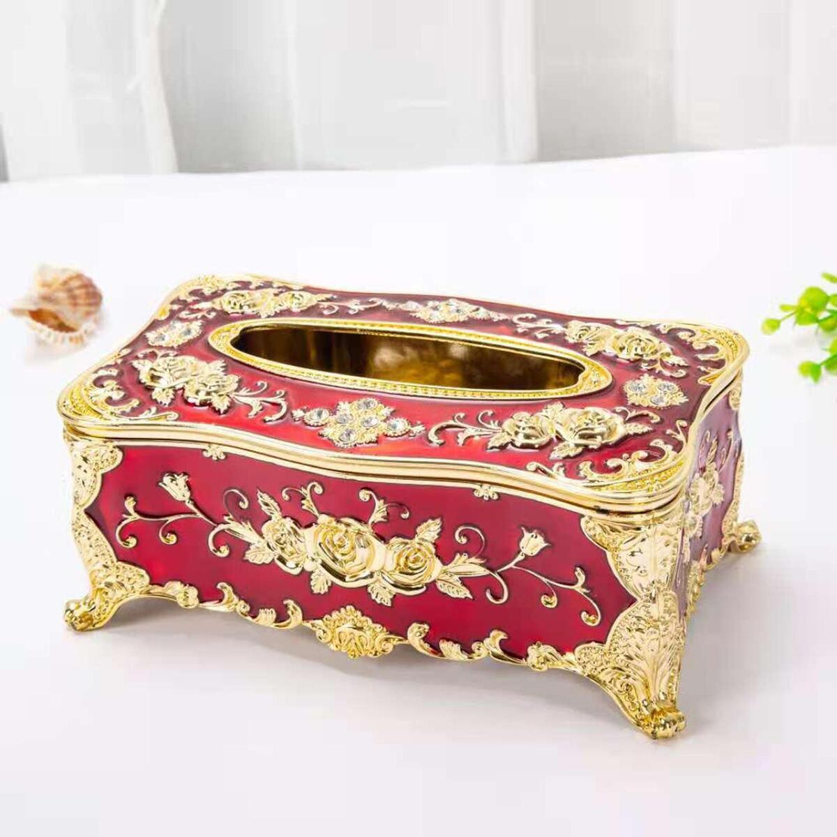 2Pcs Creative Ornate Tissue Box Cover Square Paper Toilet Case Car Holder