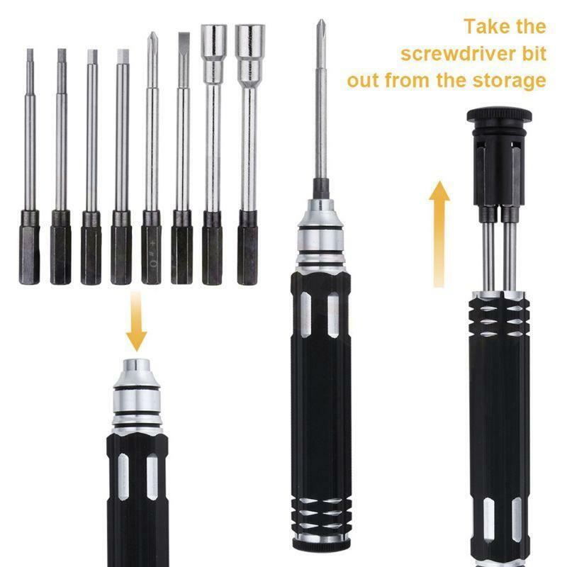 Multifunctional 8 in 1 Screwdriver Set RC Repair Tool Kit for RC Car Drone Plane