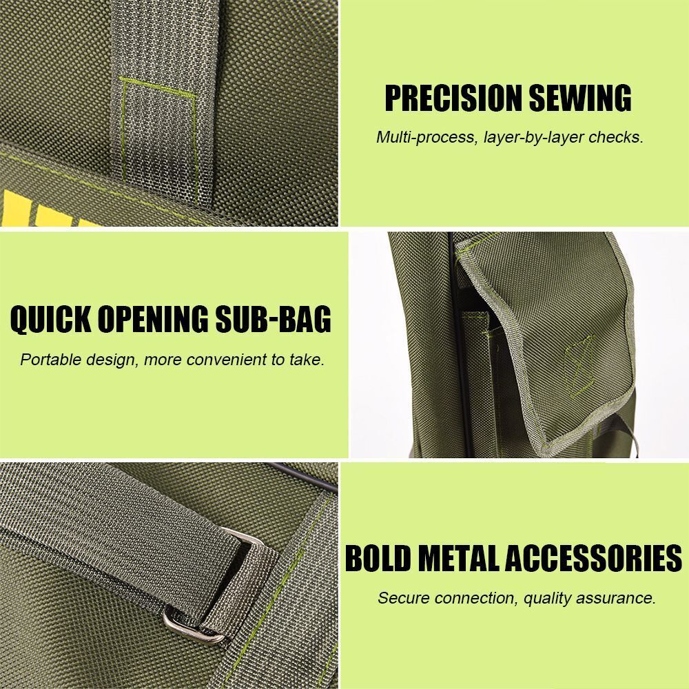 Military Hiking Fishing Rucksack Backpack Cylindrical Case Bag Fishing Gear Bag