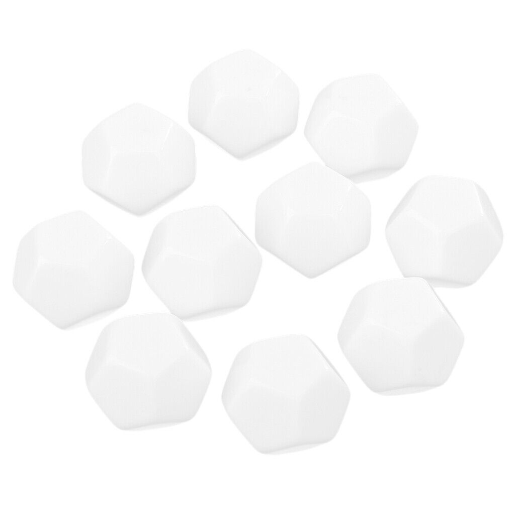 16mm White Blank D12  Educational Counting Cubes for  &