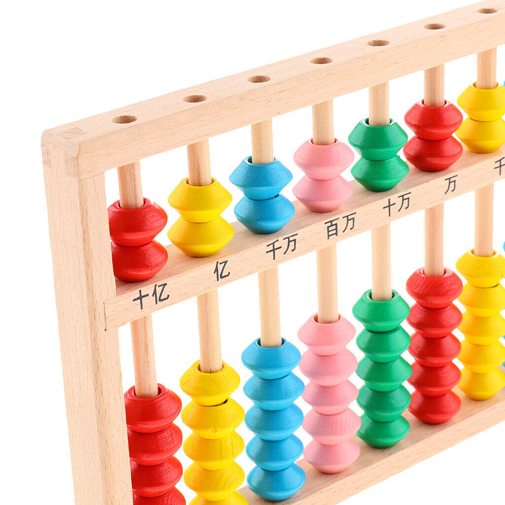 Chinese Wooden Abacus Arithmetic Calculating Tool Preschool Educational