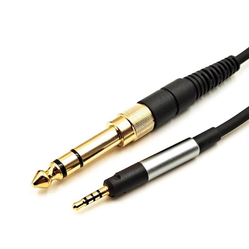 Coiled Audio Cable 2.5 to 3.5mm Cord 6.35mm Adapter for HD598 HD518 HD558 HD599