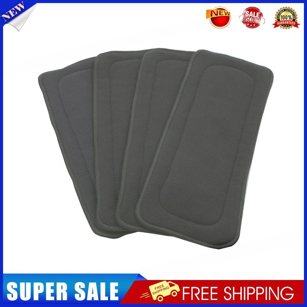 1pc Reusable 4 Layers Bamboo Charcoal Insert Baby Cloth Diaper Nappy Use