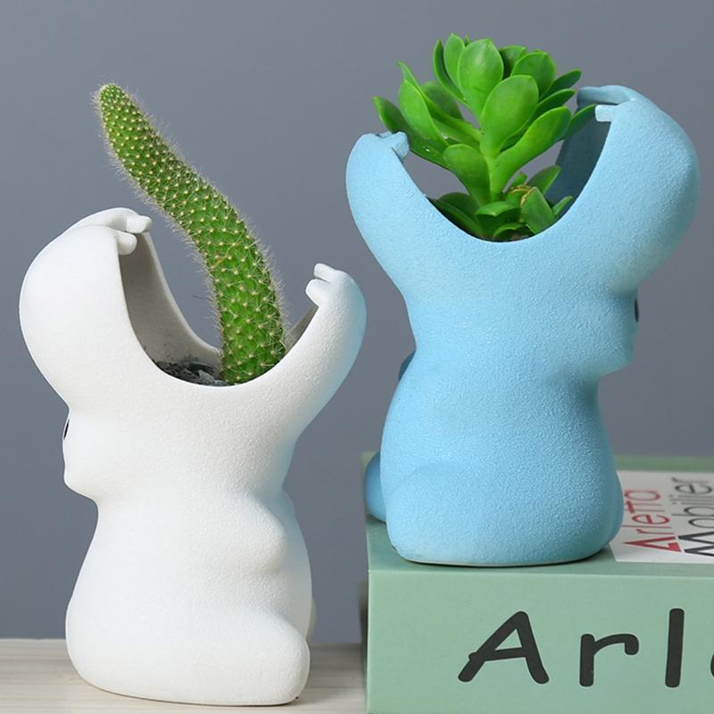 Hippo Pen Holder Silicone Mold Succulent Flowerpot Clay Cement Plaster Molds