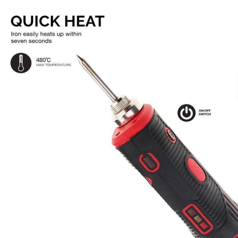 Wireless USB Charging Soldering Iron Kit Rechargeable Welding Iron Kit for DIY