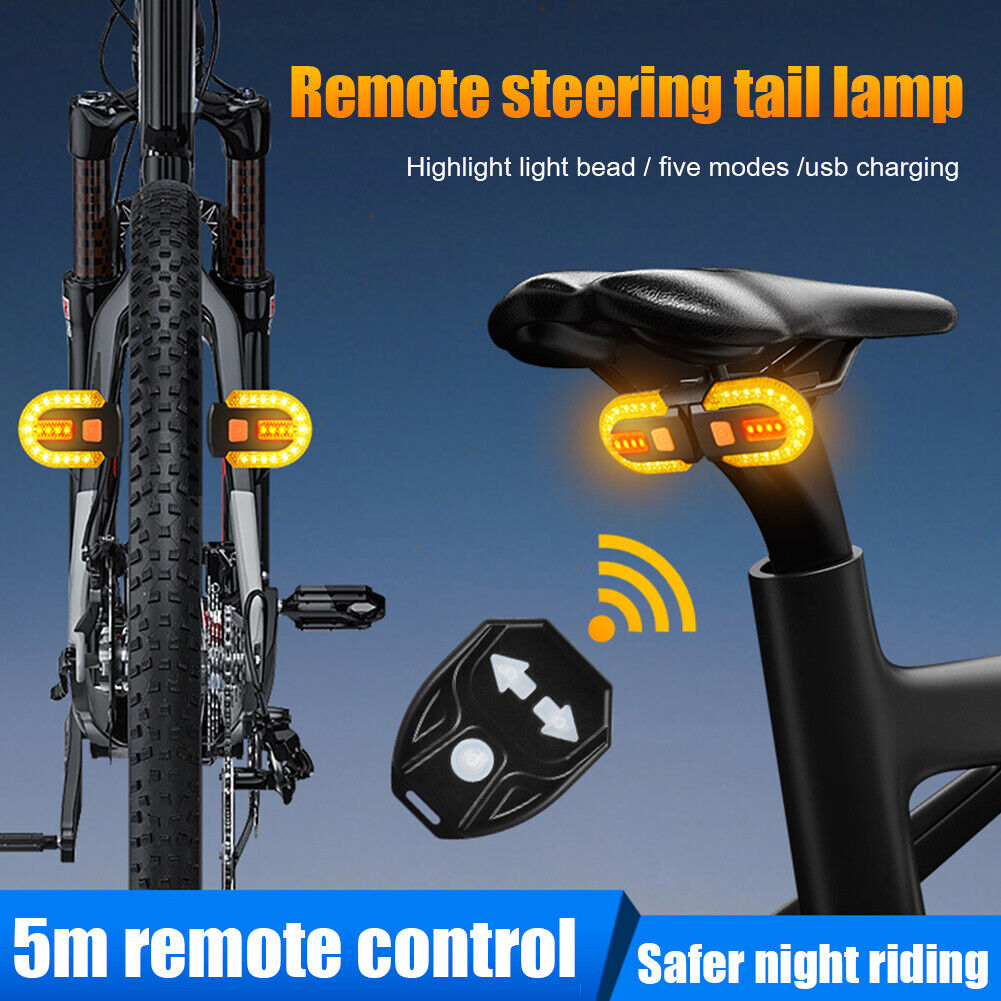 30lm Waterproof MTB Bike 3 in 1 LED Remote Control Turn Signal Taillight