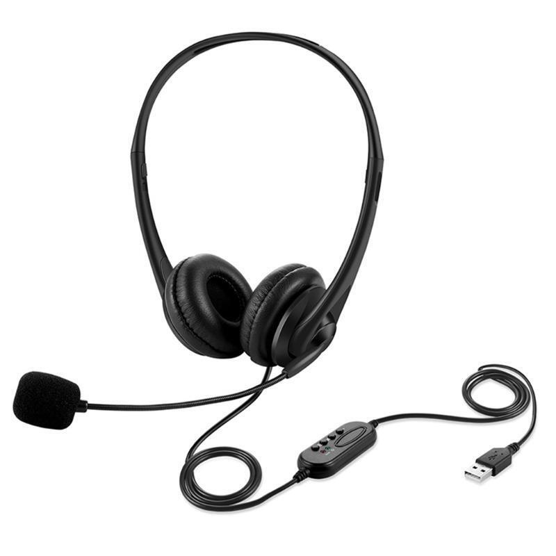 Adjustable Headset with Noise Reduction Microphone For Computers Laptop PC