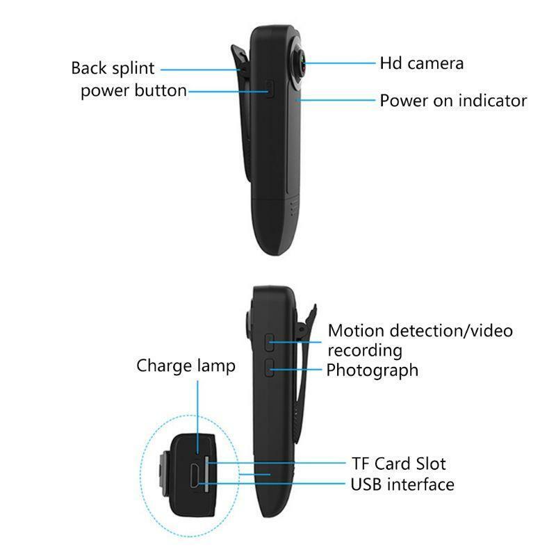 New Wearable 1080P Mini Camera Video Recorder with Night Vision Motion Detection