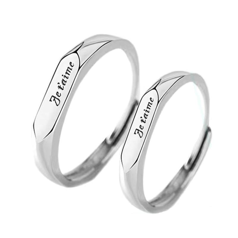 Matching Rings Set for Couple I Love You Promise Rings Engagement Wedding Ring