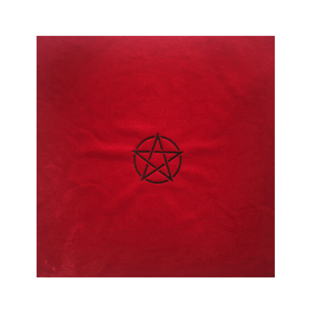 2pcs Vevet Altar Tarots Tablecloth with Bags Board Game Supplies (Red)