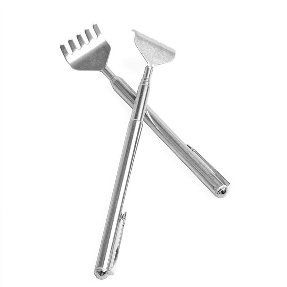 Back Scratcher Stainless Steel Retractable Body Massager Itching Tool Rake