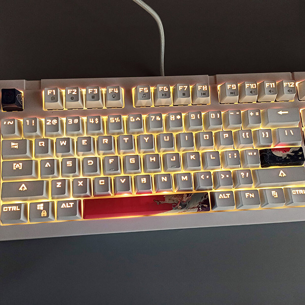 Keycap China Style Crane PBT Keycap ESC Enter for Cross Axis Mechanical Keyboard