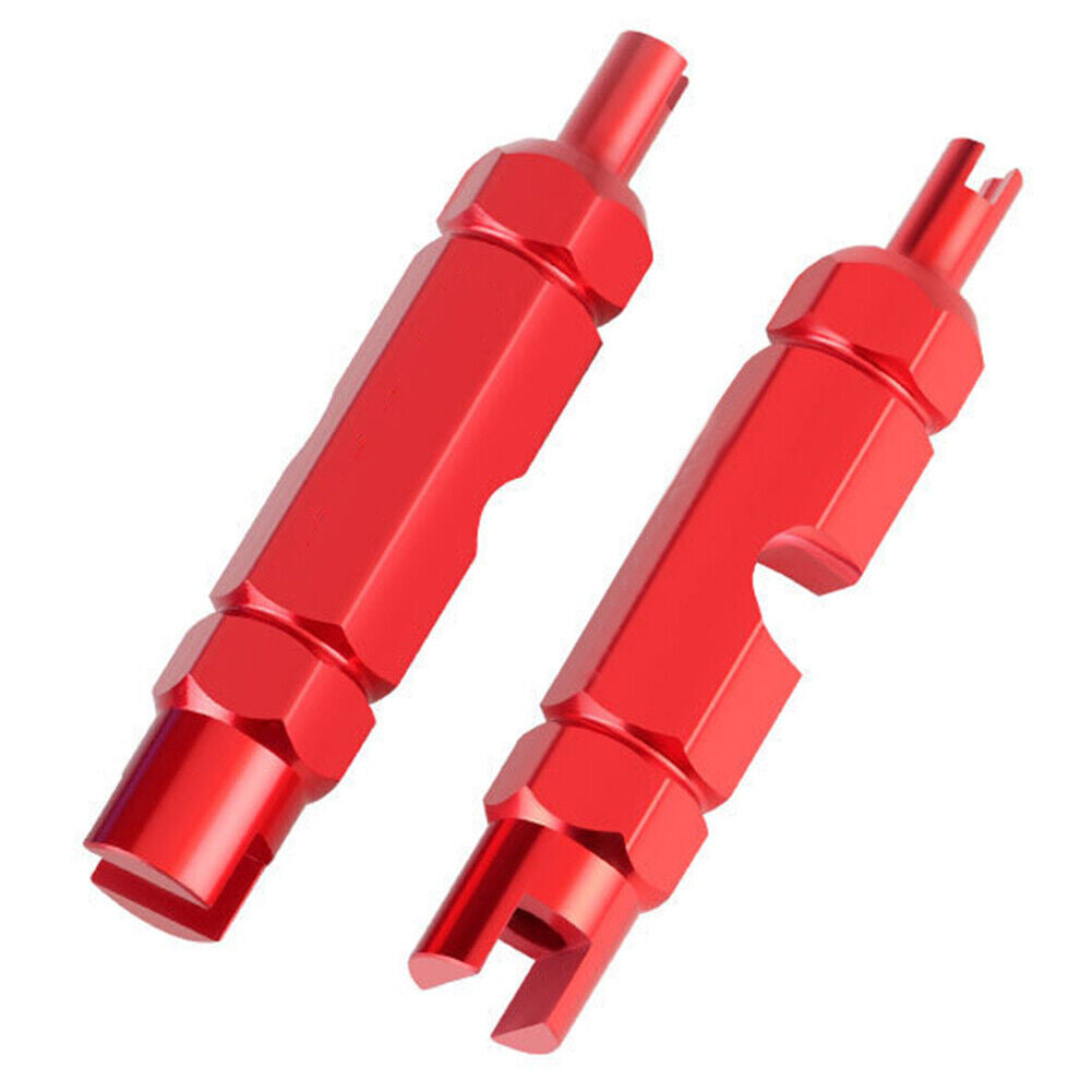 Bicycle Tire Air Nozzle Wrench Valve Core Disassembly Tube Tools (Red)