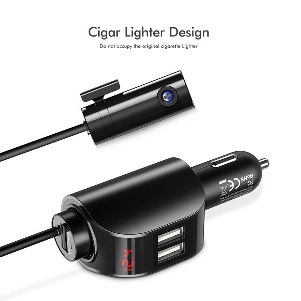 FLOVEME Dual USB Car Charger Digital Display 5V 3.1A Fast Charging Adapter