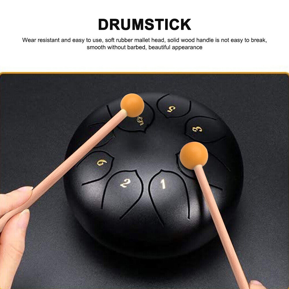 1 Pair Tongue Drum Mallet Marimba Percussion Instrument Drumstick (Yellow)