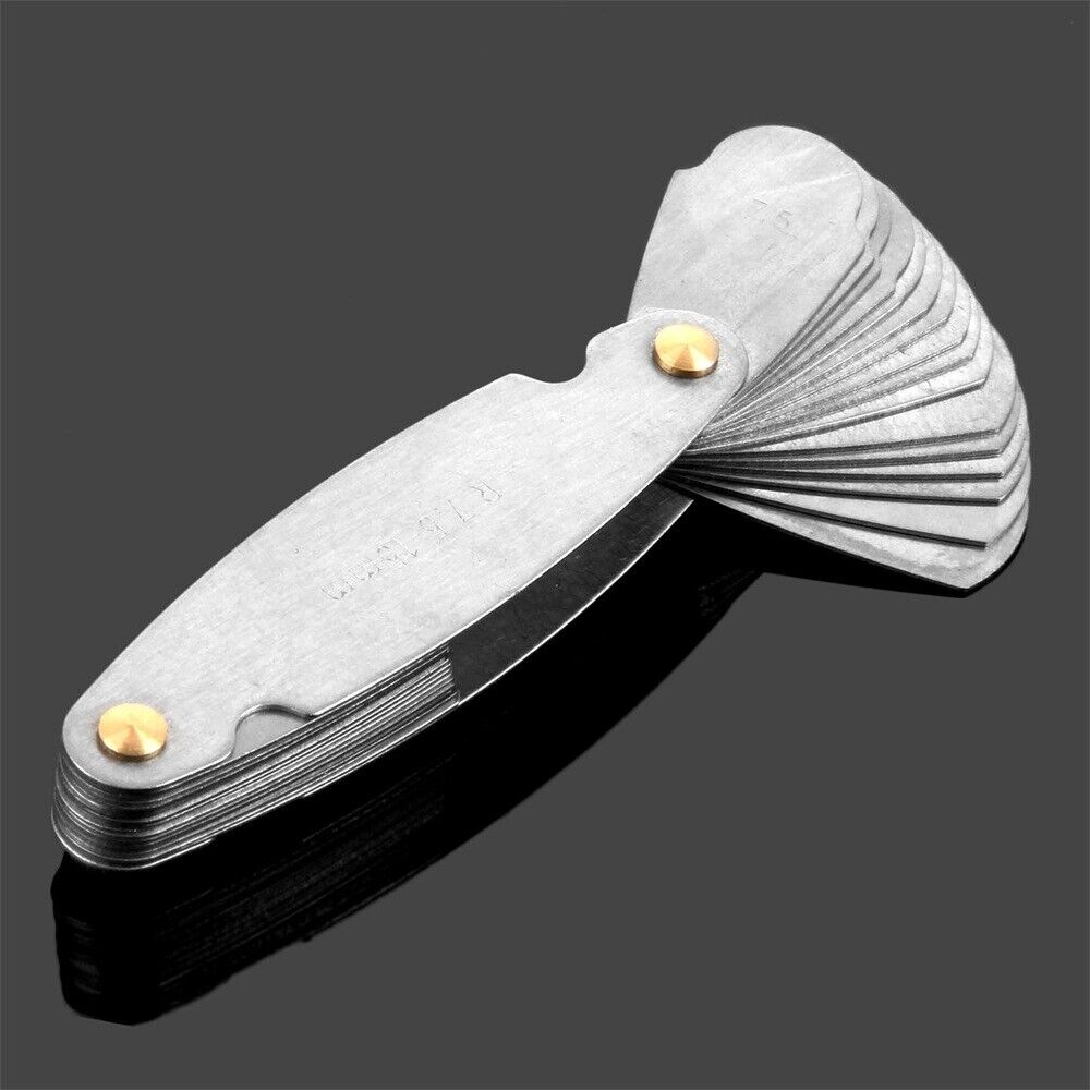 R 7.5-15mm Radius Gauge Measure Tool Blades Leaves Metal Gage 8.5cm Length New