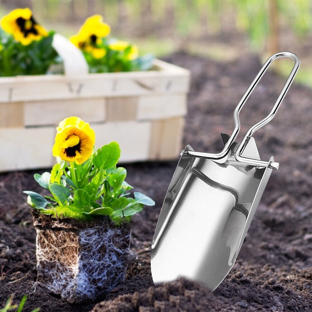 Stainless Steel Garden Shovel Spade Mini Digging Outdoor Camping House Tool