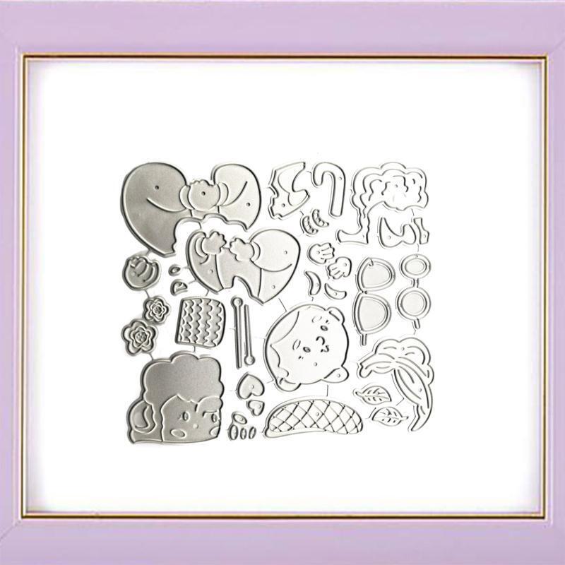 Grandparents Metal Cutting Dies Photo Album Family Together Party Diary