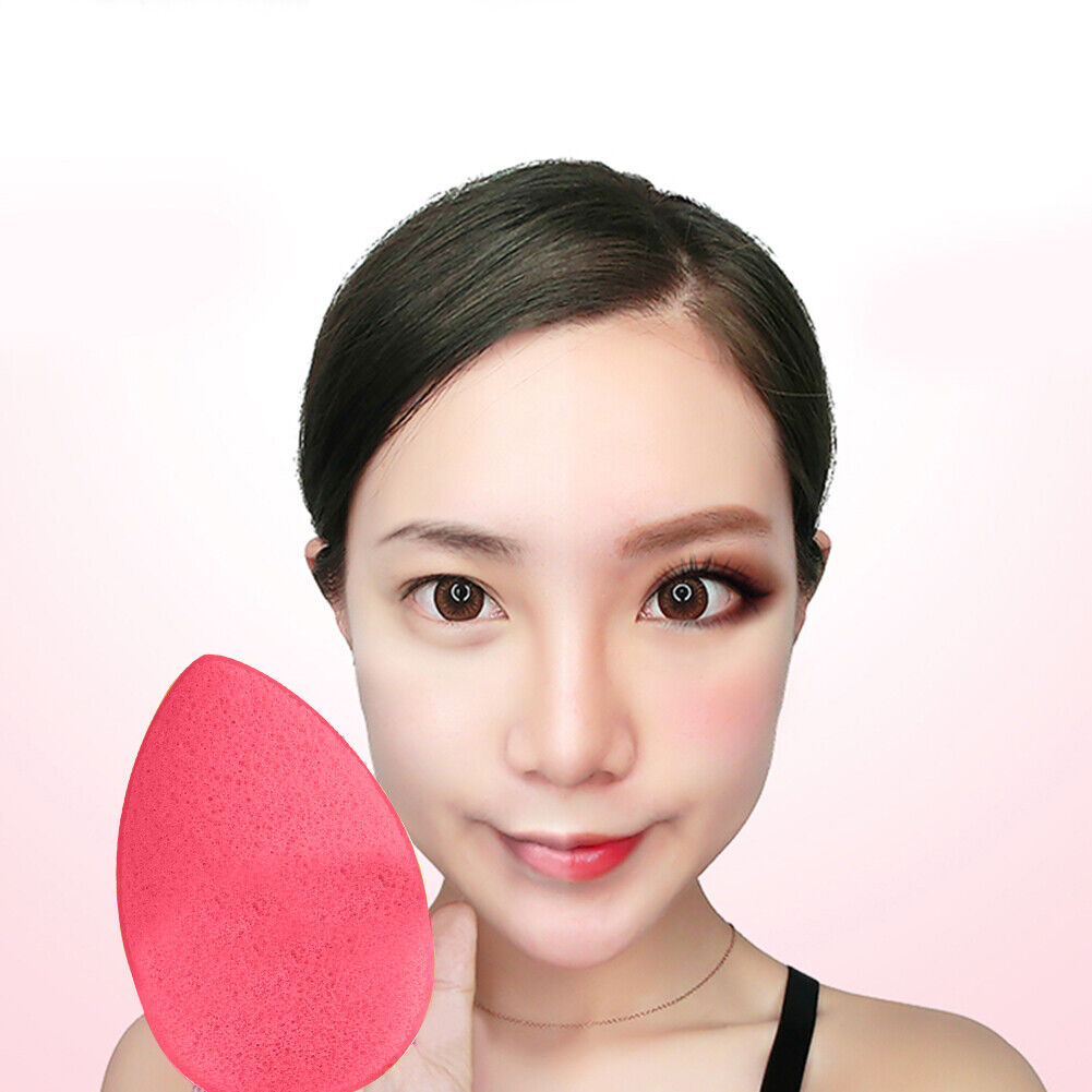 Water Drop Shape Beauty Makeup Sponge Face Cosmetic Powder Puff (Rose Red)