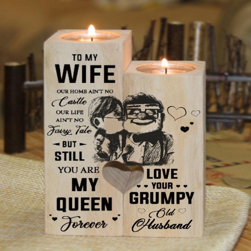 Candle Holder - for Wife - You are My Queen Forever - Gift for Birthday, Anniver
