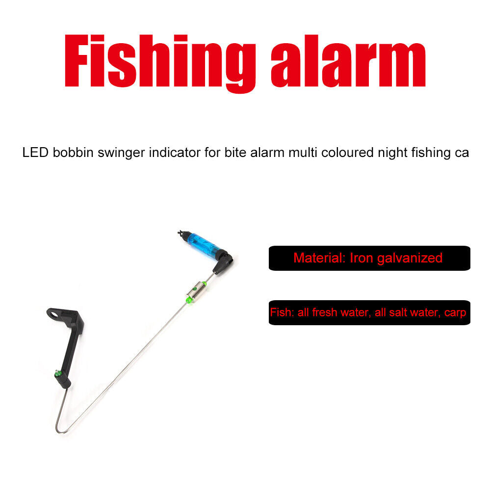 Fishing Wobbler Chain Hanger LED Bite Alarm Indicator Night Fishing Tackle