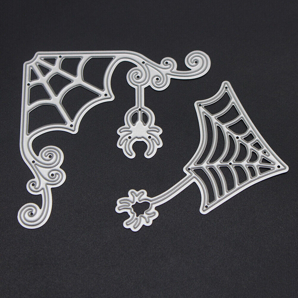 2pcs Halloween Spider Web Scrapbooking Album Embossing Cutting Die Stencils