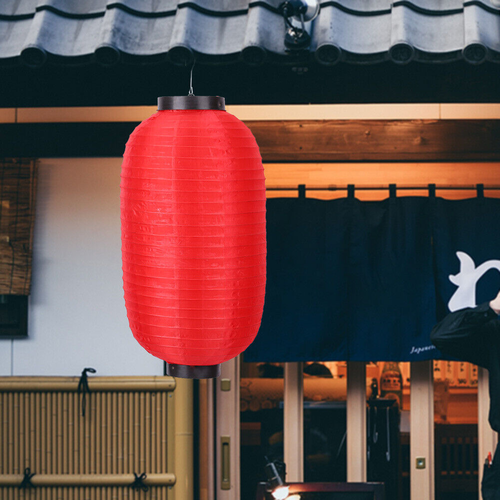 4x Japanese Sushi Lantern Restaurant Bar Festival Hanging Decor (D Red)